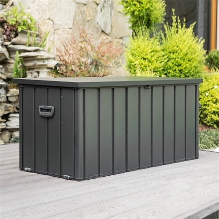 FLEXIMOUNTS 200 Gallon Outdoor Storage Deck Box Waterproof, Large Patio Storage Bin for Outside Cushions£¬Black