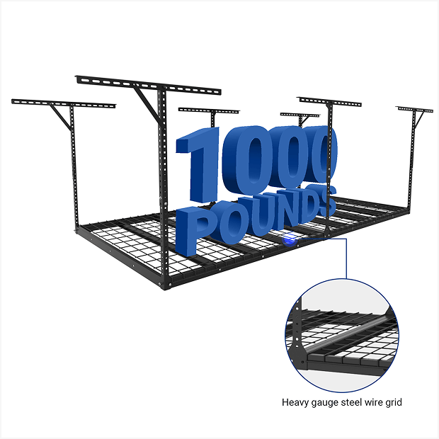 Max Series 4′ x 8′ Heavy Duty Overhead Garage Storage Rack