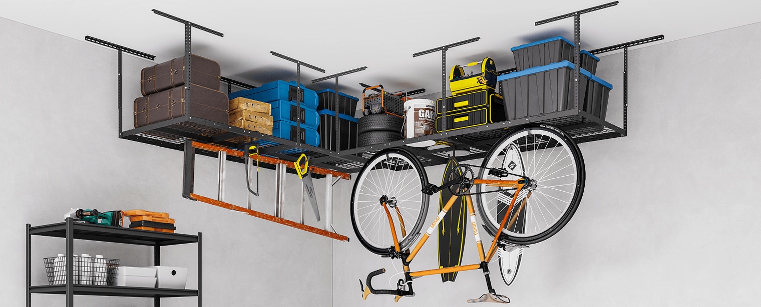 Classic Series Overhead Garage Storage Rack | FLEXIMOUNTS