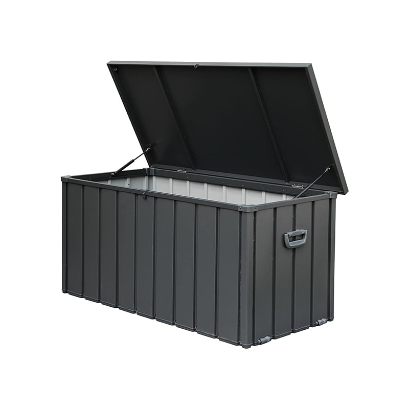 FLEXIMOUNTS 120 Gallon Outdoor Storage Deck Box Waterproof, Large Patio Storage Bin for Outside Cushions£¬Black