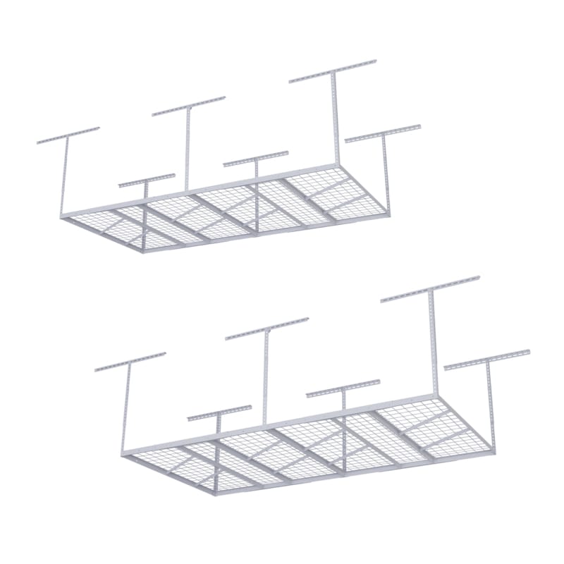 FLEXIMOUNTS 2-Pack 4x8 Feet  Heavy-Duty Garage Ceiling Storage Racks£¬White
