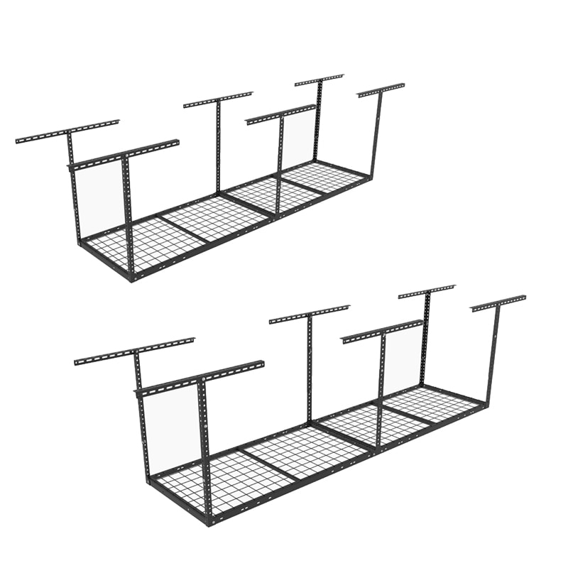 FLEXIMOUNTS 2-Pack 2x8 Feet Black Ceiling Garage Rack