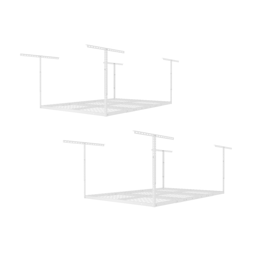 FLEXIMOUNTS 2-Pack 4x6 Feet Overhead Garage Storage Racks£¬White