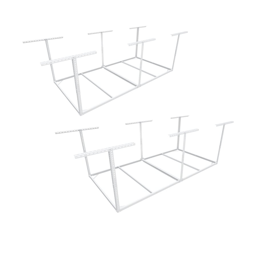 FLEXIMOUNTS 2-Pack 4' x 8'  storage shelves for garage ,White