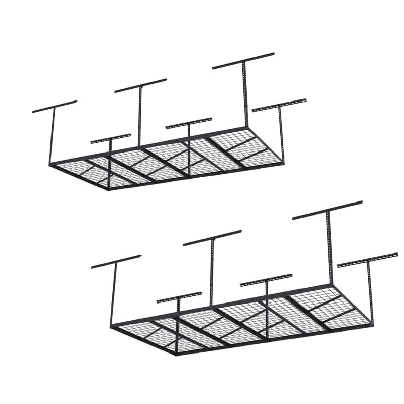 FLEXIMOUNTS 2-Pack 4x8 Feet Black Heavy-Duty Garage Organization System