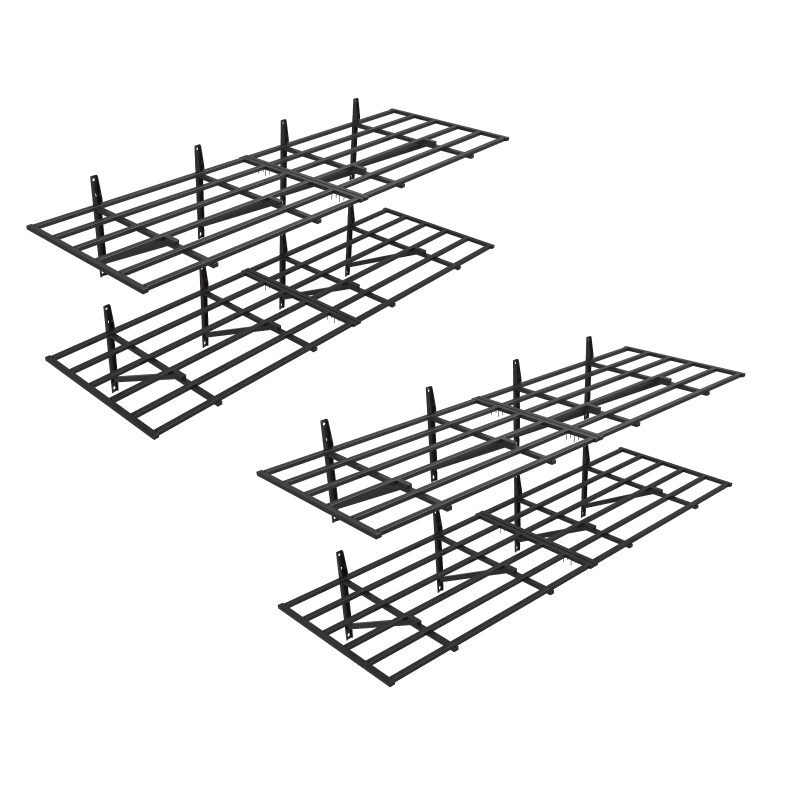 FLEXIMOUNTS 2-Pack 2x6ft Heavy Duty Garage Storage Shelving
