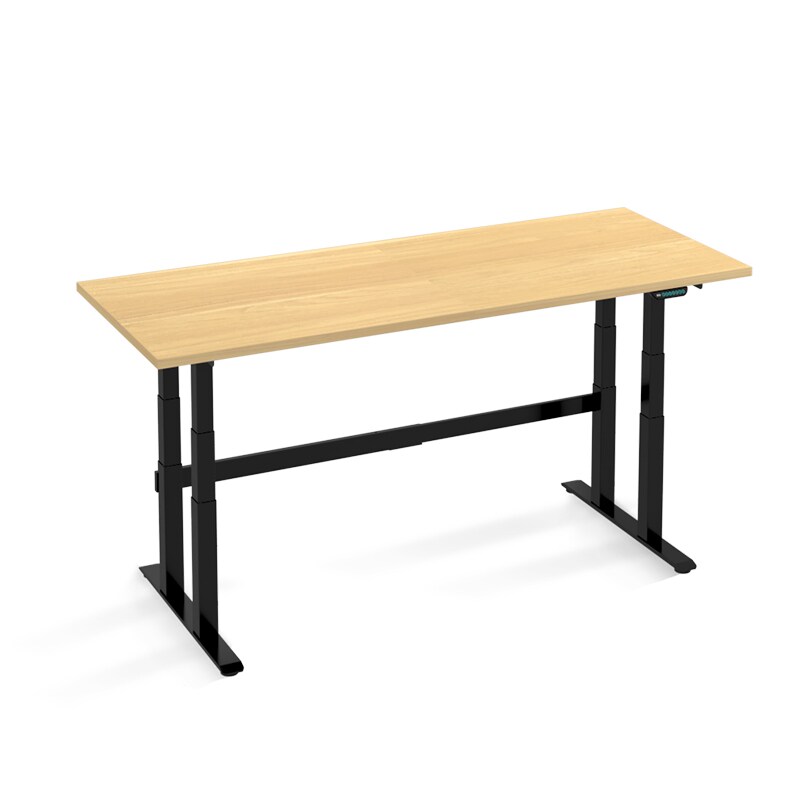 FLEXIMOUNTS  Ultra-Stable Electric Height Adjustable Workbench  with 72"¡Á36" Rubber Wood Desktop
