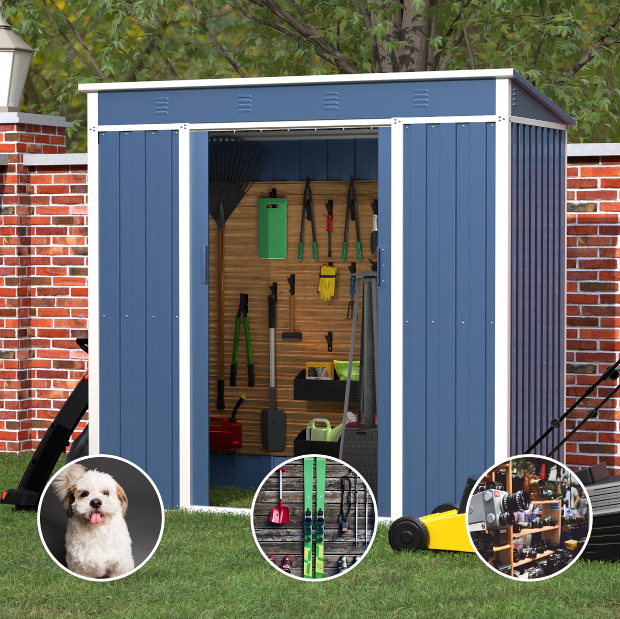 D663 Outdoor storage shed | FLEXIMOUNTS
