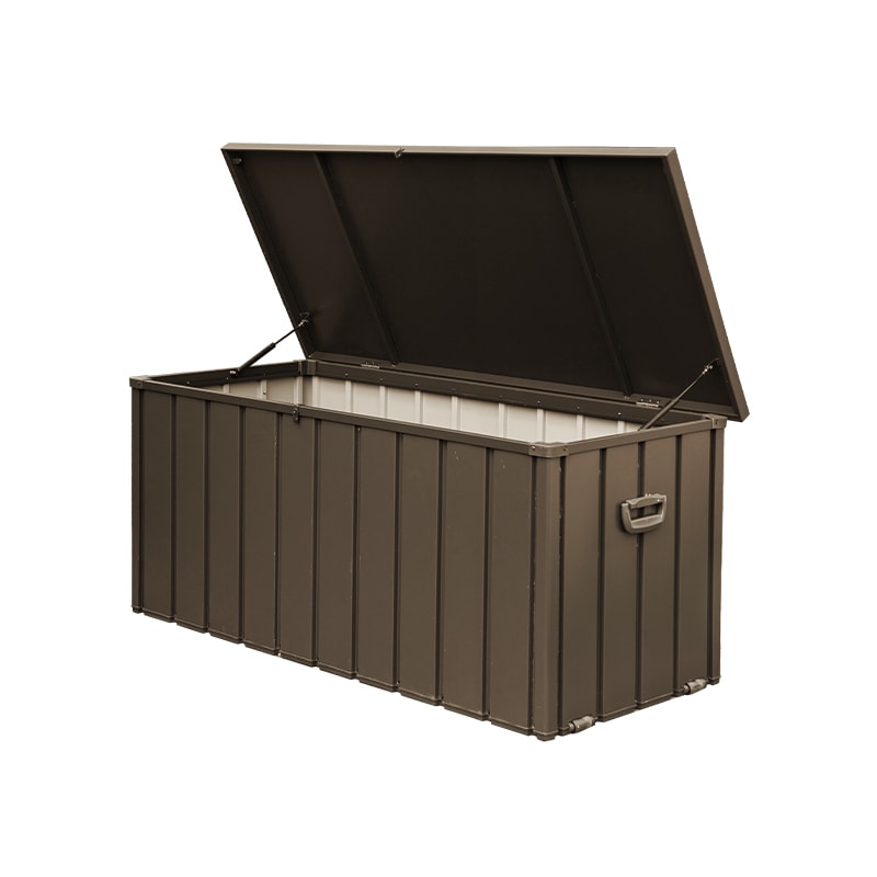 FLEXIMOUNTS 120 Gallon Outdoor Deck Box ,Deck Box Storage for Outside Cushions, Throw Pillows, Garden Tools, Lockable£¬Brown