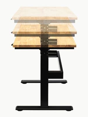 FLEXIMOUNTS Banco de trabajo eléctrico de altura ajustable con teclado de  memoria, mesa de trabajo de 47 x 24 pulgadas, mesa de trabajo de madera de