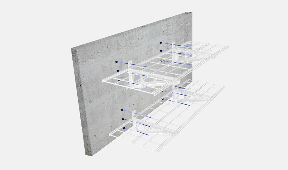 garage wall shelves