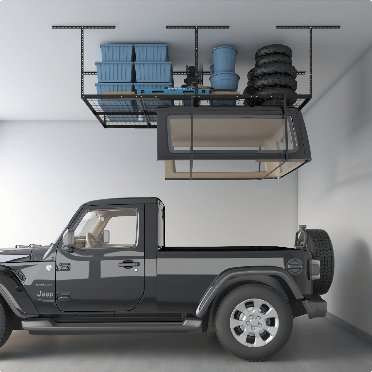 Best Classic 4' x 8' Overhead Garage Storage Rack | FLEXIMOUNTS