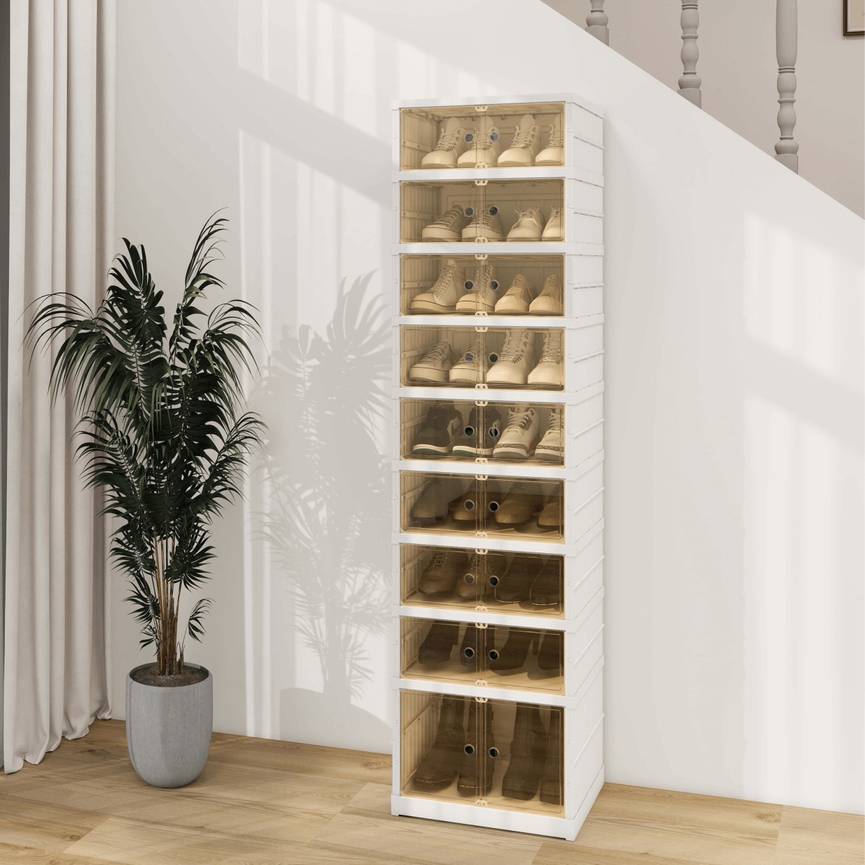 ST20-1 Tall Portable Folding Shoe Rack | FLEXIMOUNTS