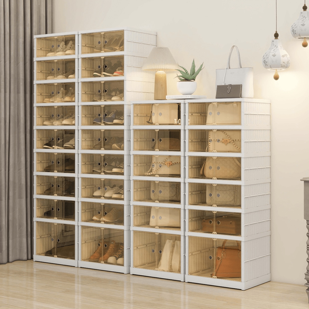 ST20-1 Tall Portable Folding Shoe Rack | FLEXIMOUNTS