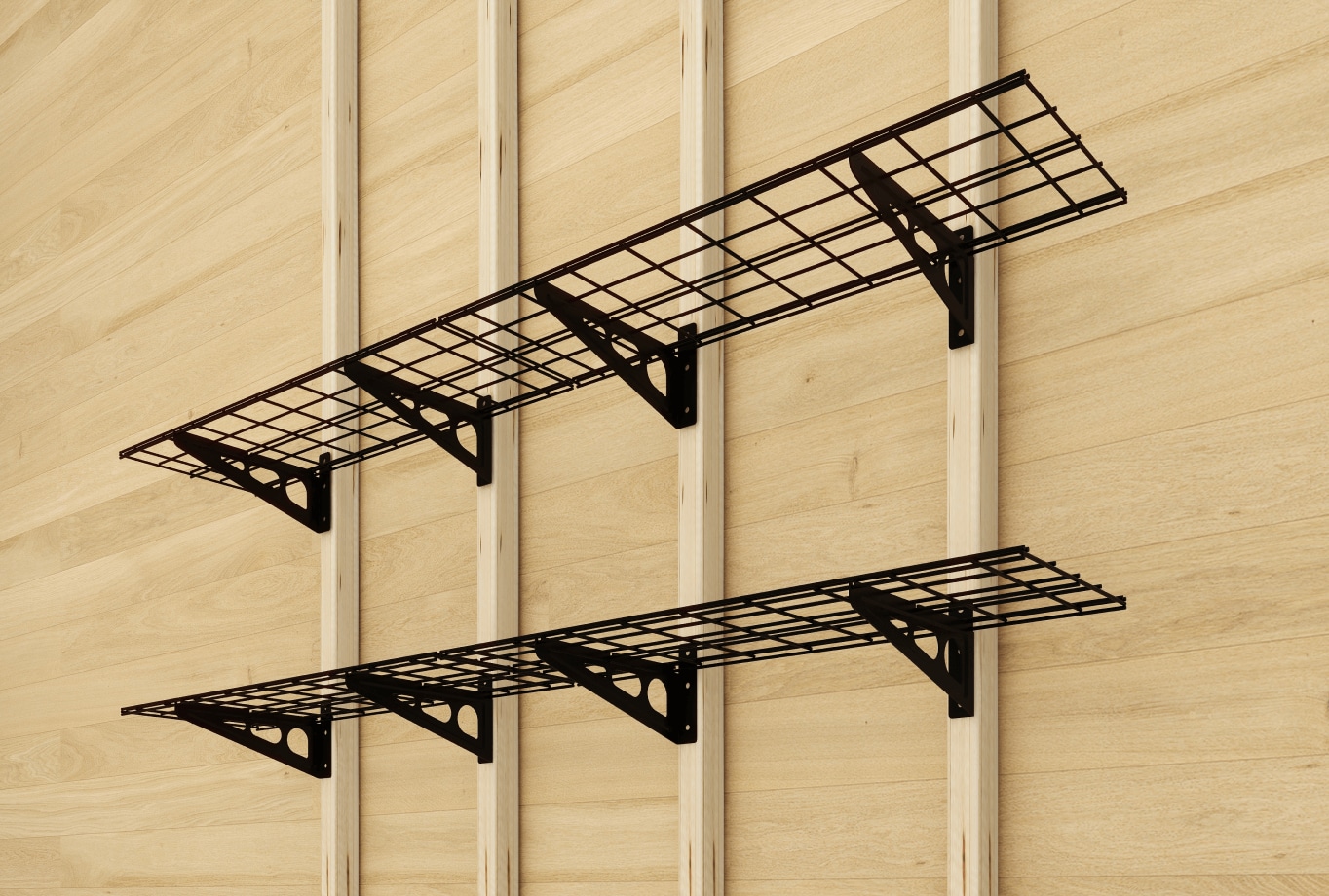 WR16 Classic 2-Pack 1' x 6' Wall Shelving | Fleximounts | FLEXIMOUNTS