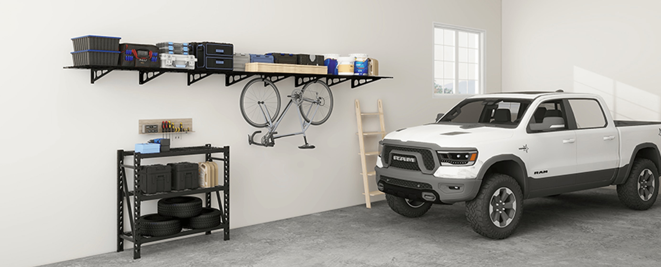 WR24 Classic 2-Pack 2' x 4' Wall Shelving Fleximounts FLEXIMOUNTS