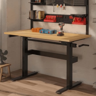 WB4B Hand Crank Height Adjustable Workbench | FLEXIMOUNTS