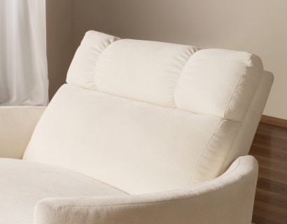 Plush padded backrest providing supportive comfort on an oversized power recliner chair