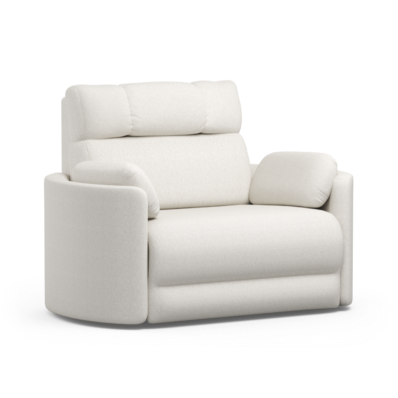 FlexiSpot Bloomsbury Oversized Power Recliner Chair in Beige with Chenille Fabric
