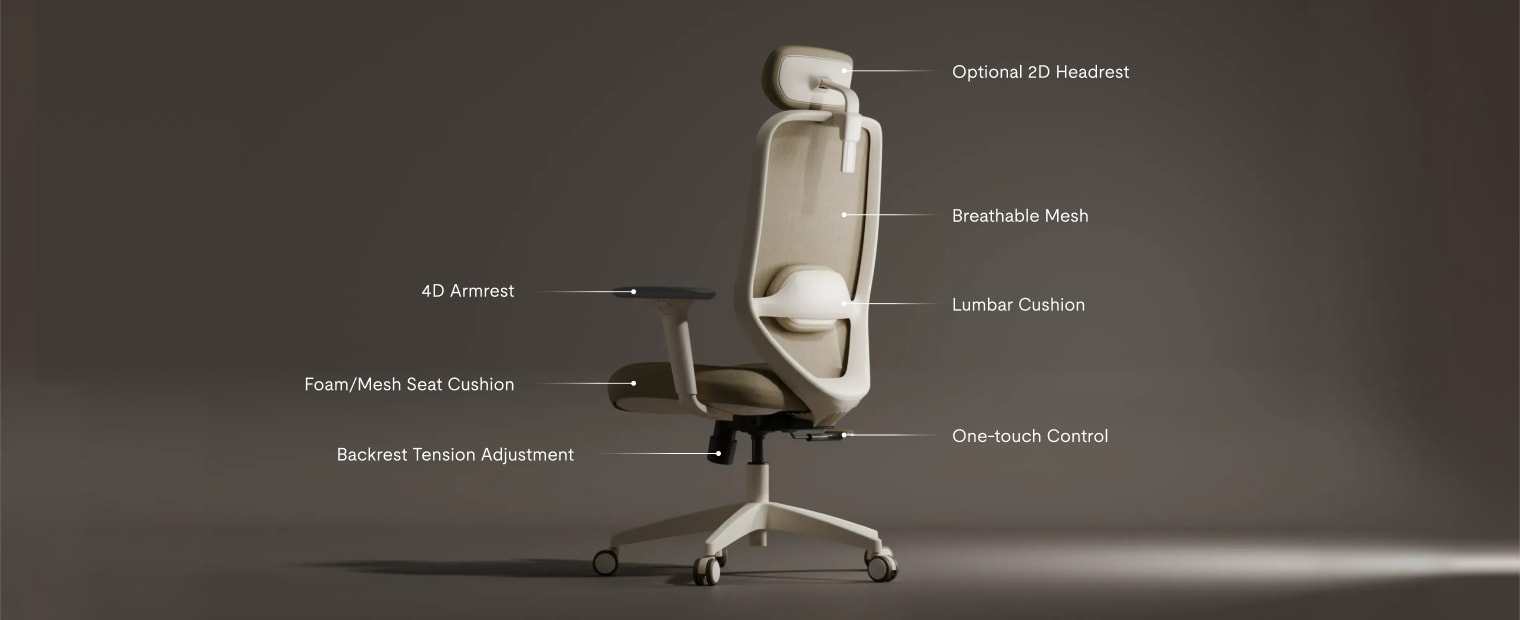 ergonomic chair C5 designed to fit your body and your home