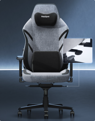 GC7 gaming chair showing the front-to-back rocking motion control lever
