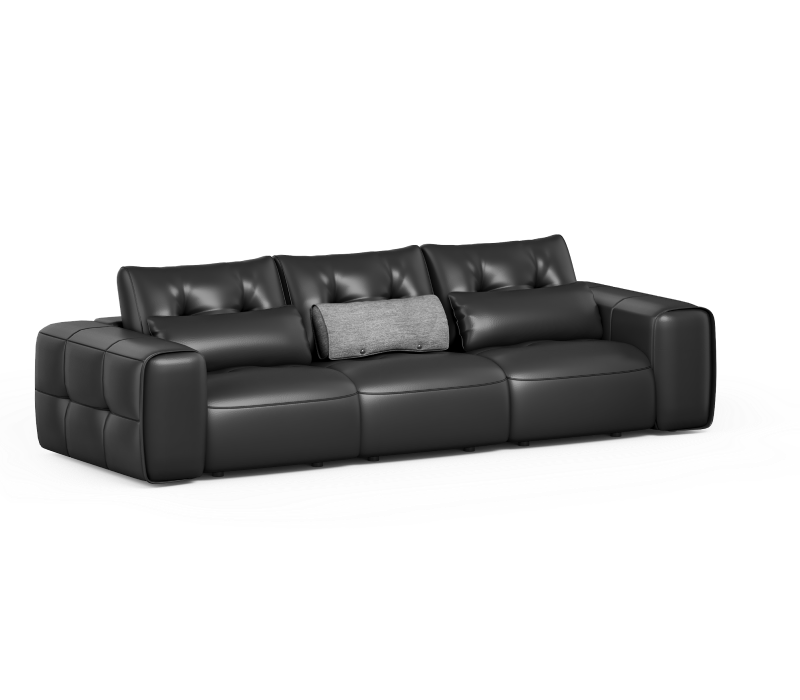 Mova leather power reclining sofa with feature hotspots