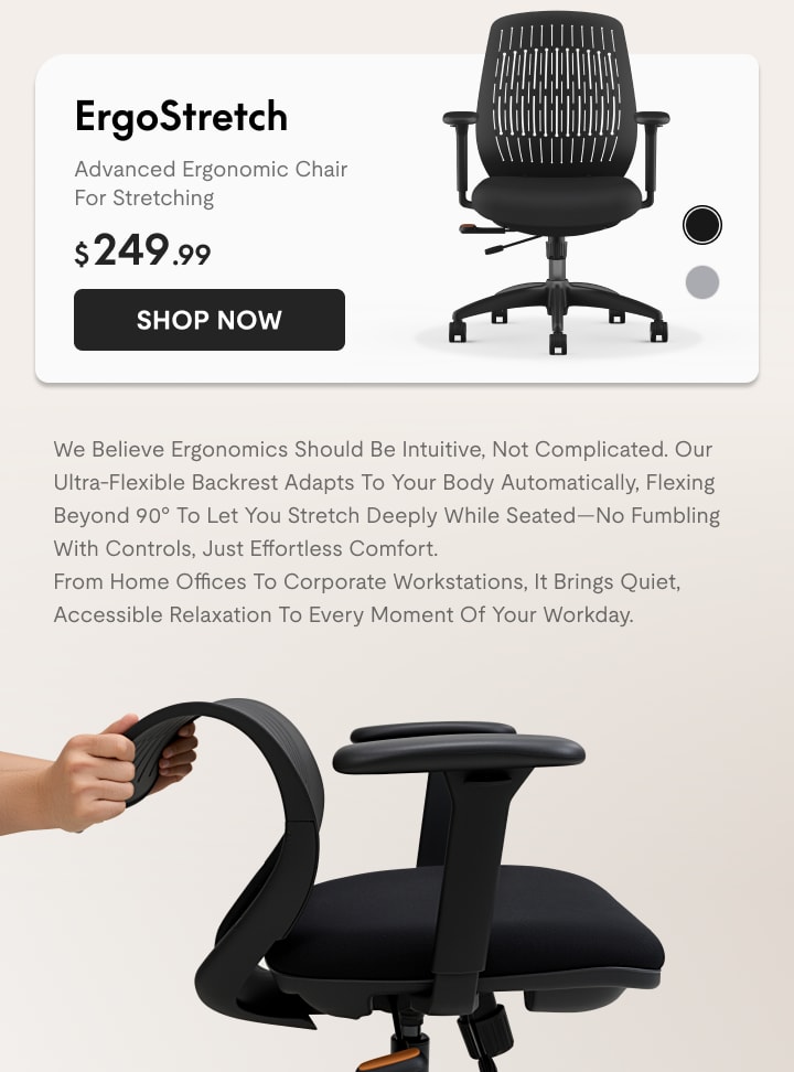 ErgoStretch Advanced Ergonomic Chair (for stretching)