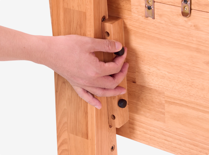 Tool-Free Adjustable Headboard Installation with Hand-Tightened Thumb Screws for Fast Assembly