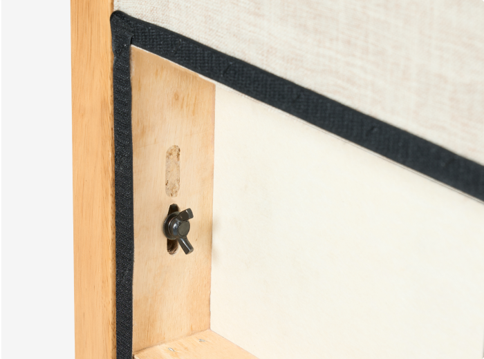 Easy-to-Assemble Upholstered Headboard with Hand-Tightened Thumb Screws for Quick Tool-Free Installation