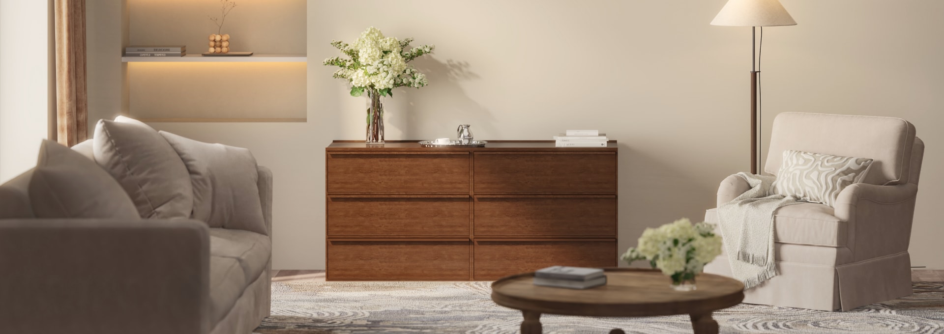 FlexiSpot Kana Modular Dresser in Walnut