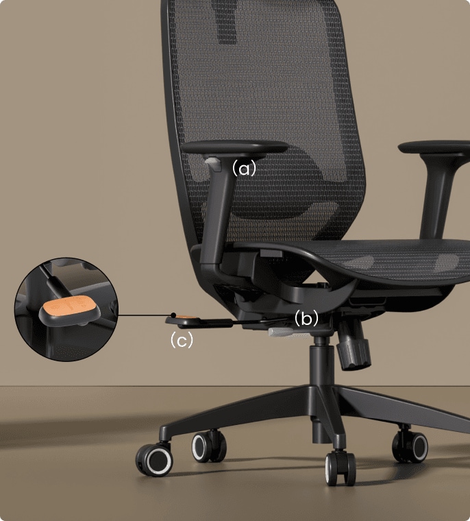 ergonomic chair C5 with easy-touch control