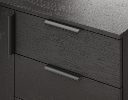 Standing desk matching drawer cabinet detail