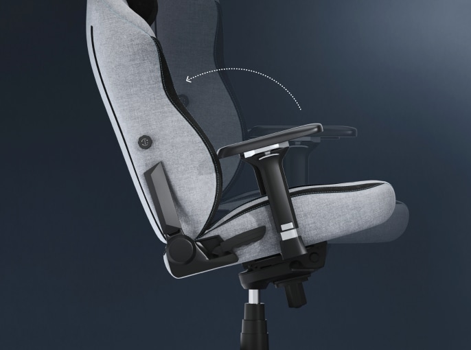 Smooth front-to-back rocking motion feature detail of the GC7 ergonomic gaming chair