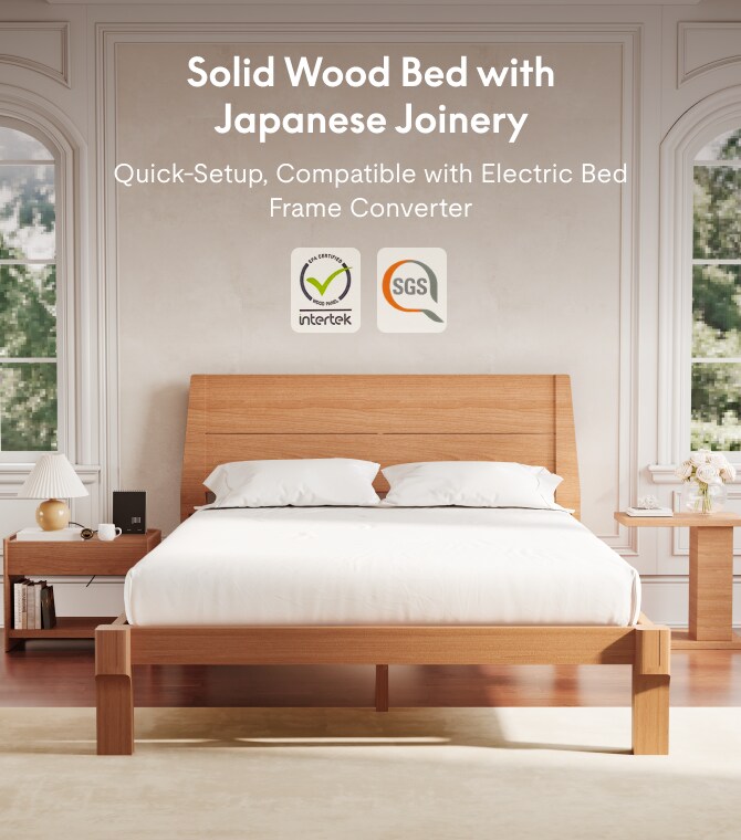 Japanese Joinery Bed + Headboard (BF6O)