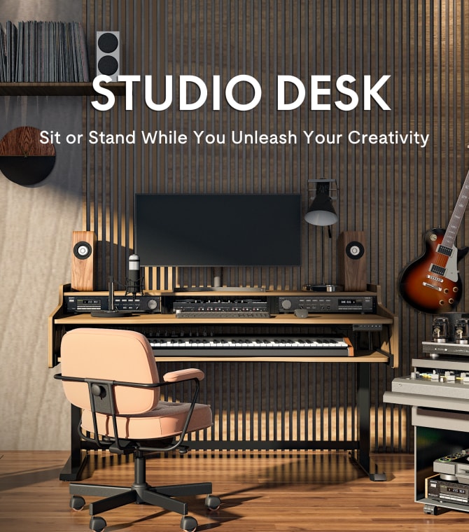 Sit stand online studio desk