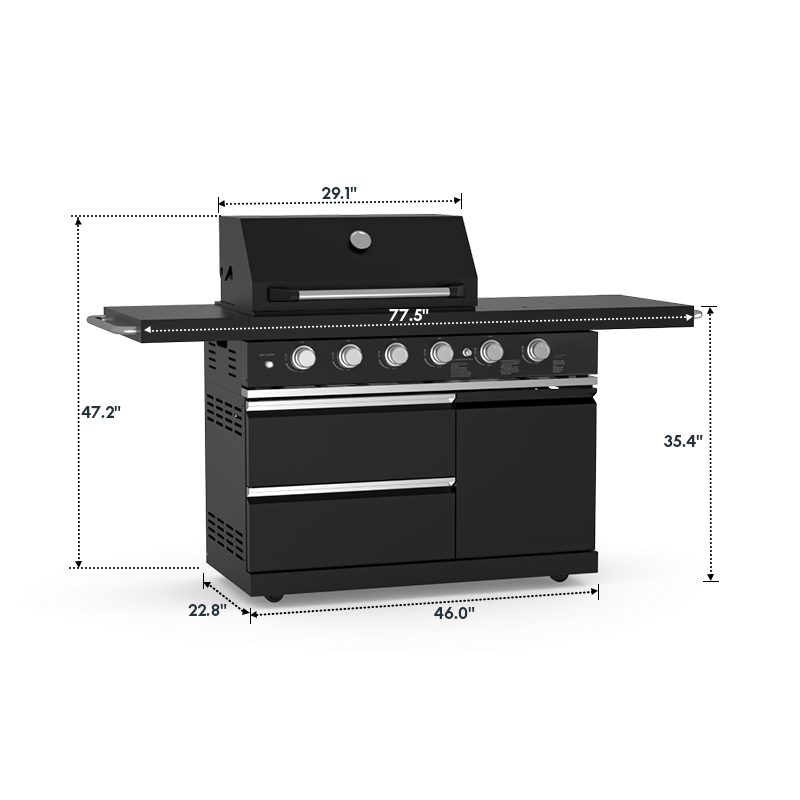 OK5 Burner Grill Modular Outdoor Kitchen | FlexiSpot US