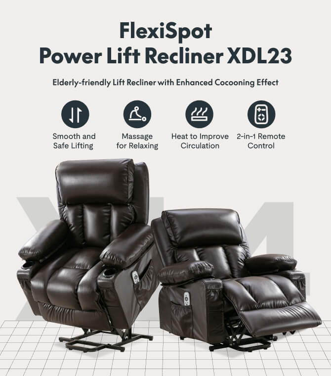 XDL23 Power Lift Recliner Chair With Heat And Massage And Cup