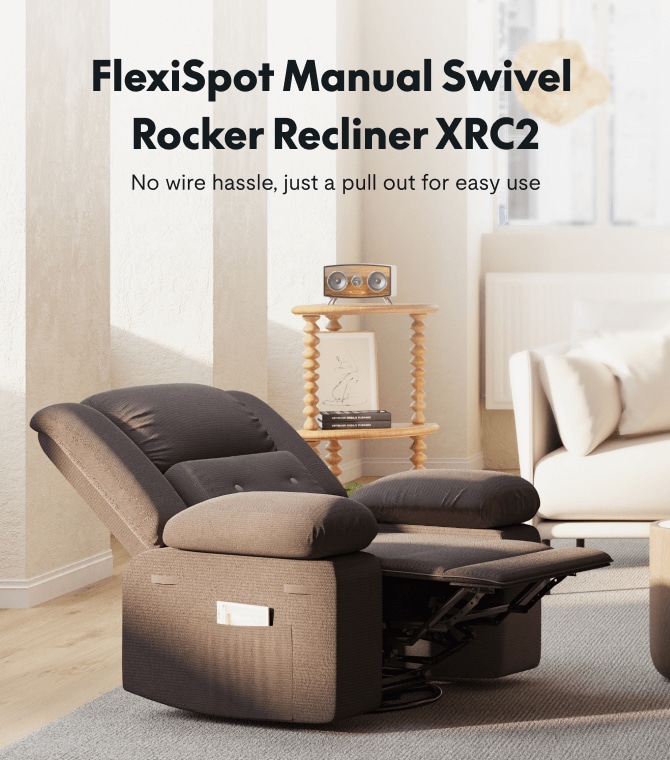 XRC2 Manual Swivel Rocker Recliner Modern Recliners FlexiSpot US